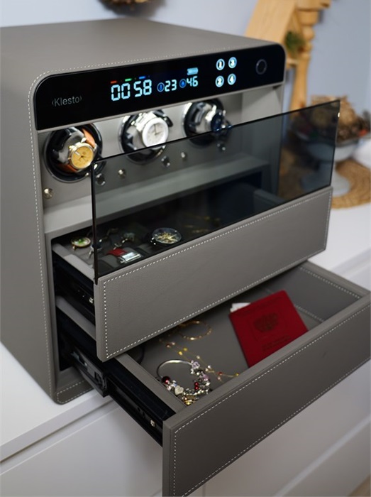 Сейф Klesto JSM-3 для часов и украшений, дымчатый серый