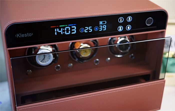 Сейф Klesto JSM-3 для часов и украшений, рубиновая кожа