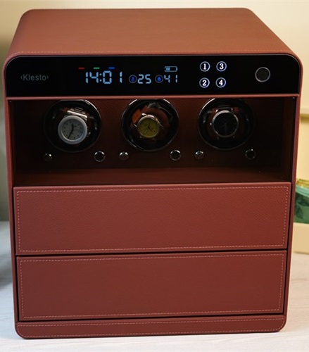 Сейф Klesto JSM-3 для часов и украшений, рубиновая кожа