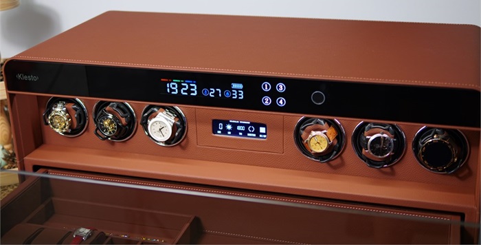 Сейф Klesto JSM-6 для часов и украшений, рубиновая кожа