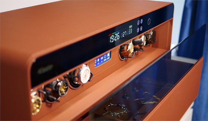 Сейф Klesto JSM-6 для часов и украшений, рубиновая кожа