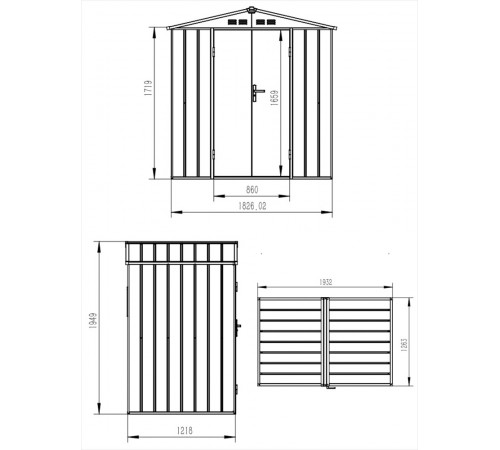 Металлический хозблок Klesto MS-182 Premium