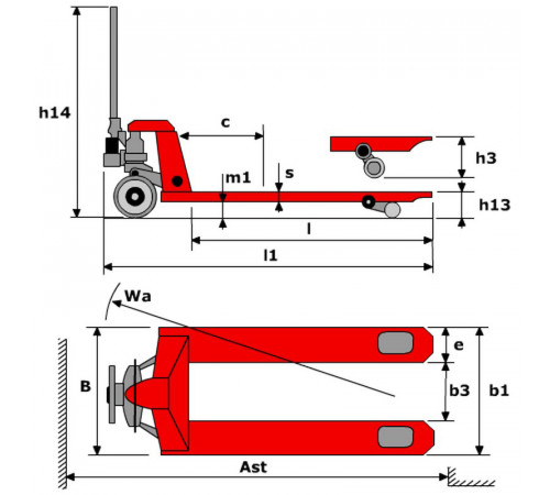 Гидравлическая тележка LEMA LM 20-900x550