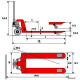 Гидравлическая тележка LEMA LM 25 III 1150x550