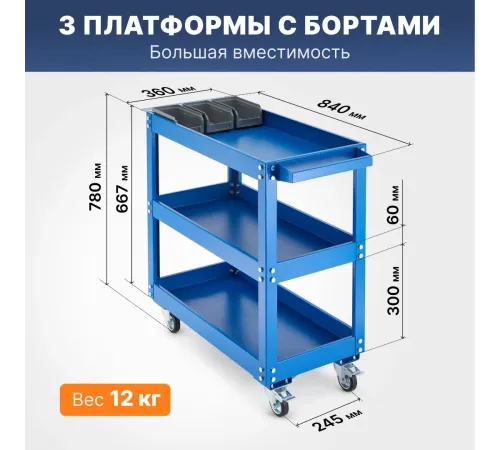 Тележка инструментальная ТПИ-3